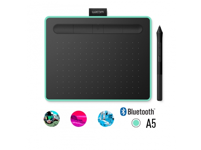 Графический планшет Wacom Intuos Medium Bluetooth (CTL-6100WLE-N) Зелёный