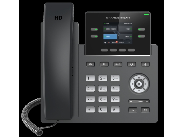 Grandstream GRP2612P, Carrier-Grade IP Phones, 2+2  line keys, 2 SIP accounts, 16 Digital BLF and Speed Dial keys, HD, PoE