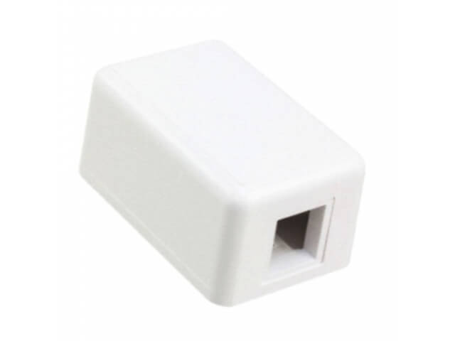 Outlet AMP extr. RG45 for 1 keystone, white